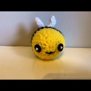 Skinny hand crocheted bee
